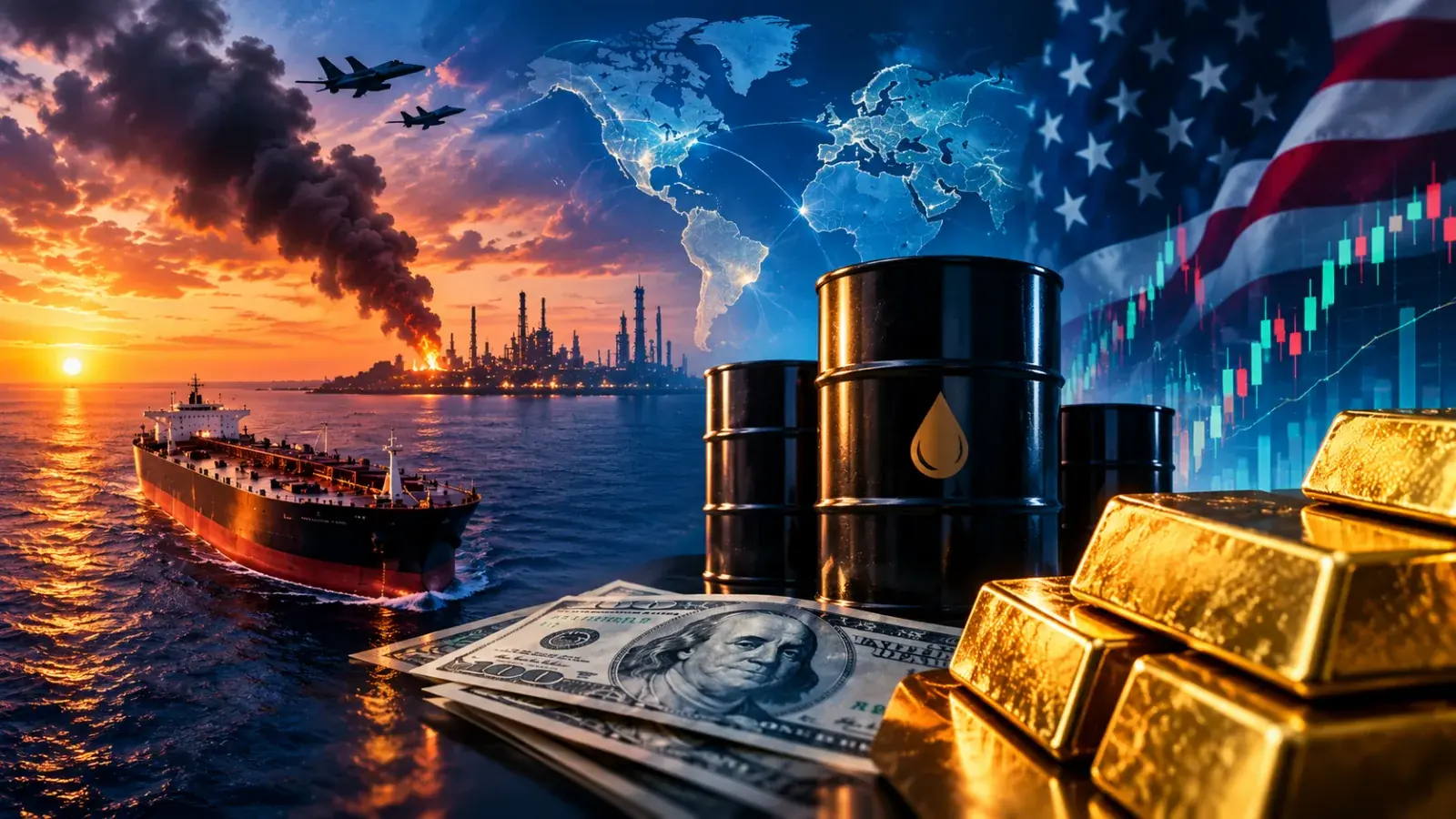 Minyak dan emas di ikuti kepanikan inflasi dollar as