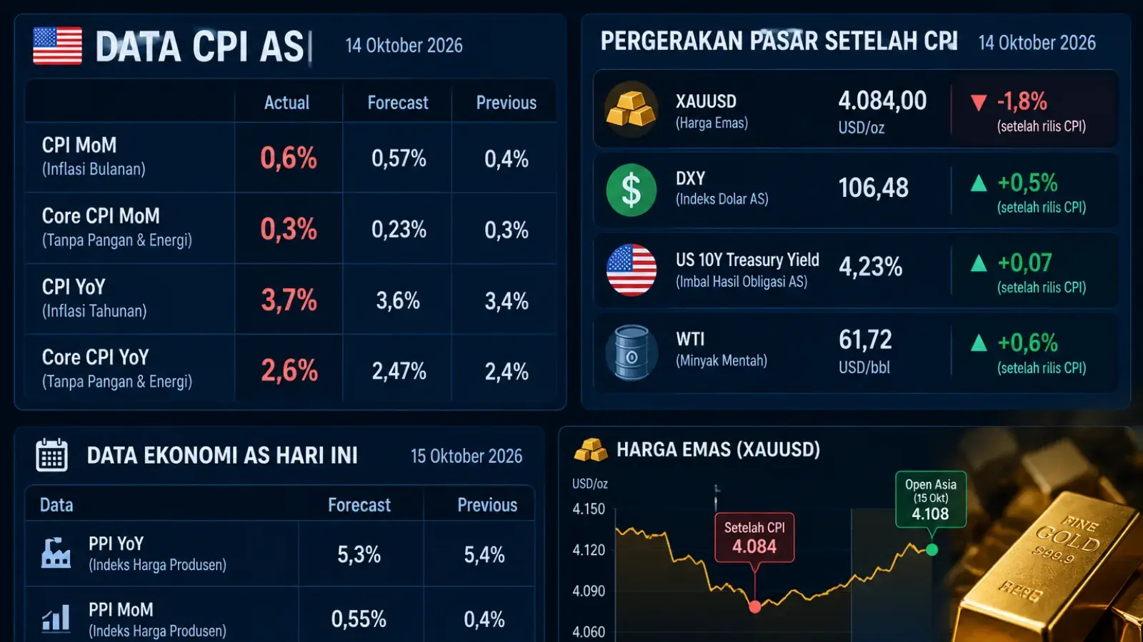 Gambaran setelah data US rilis